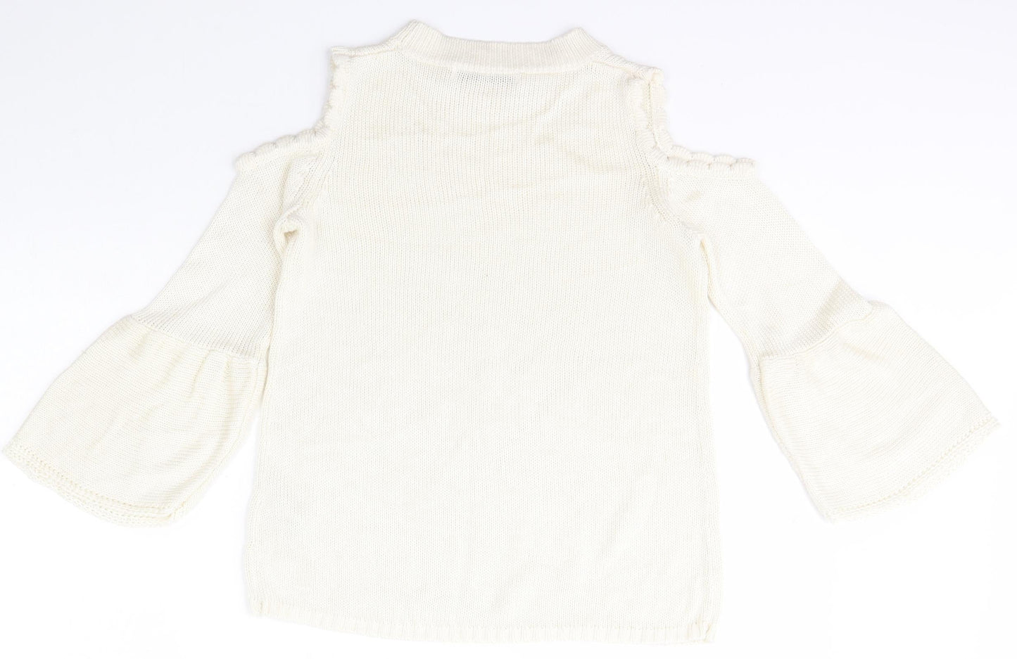 Very Womens Ivory Scoop Neck  Acrylic Pullover Jumper Size 10