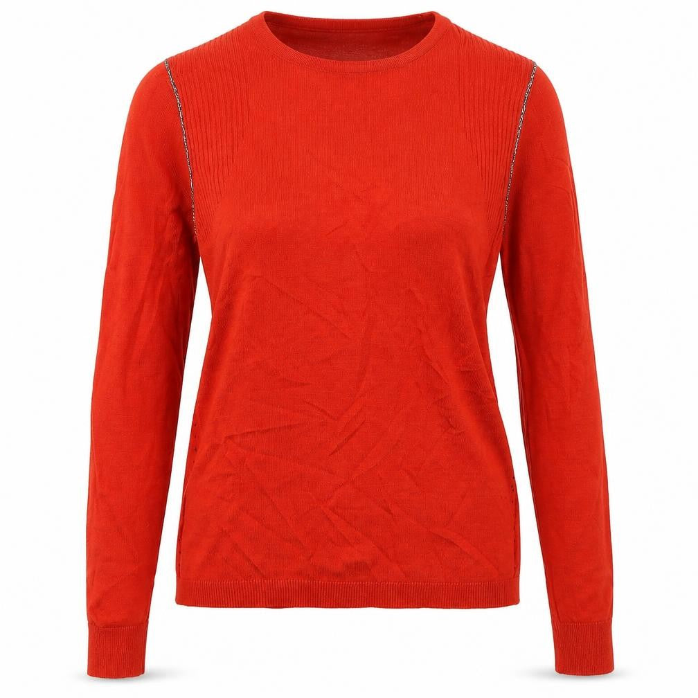 Marks & Spencer Womens Red Crew Neck  Acrylic Pullover Jumper Size 10