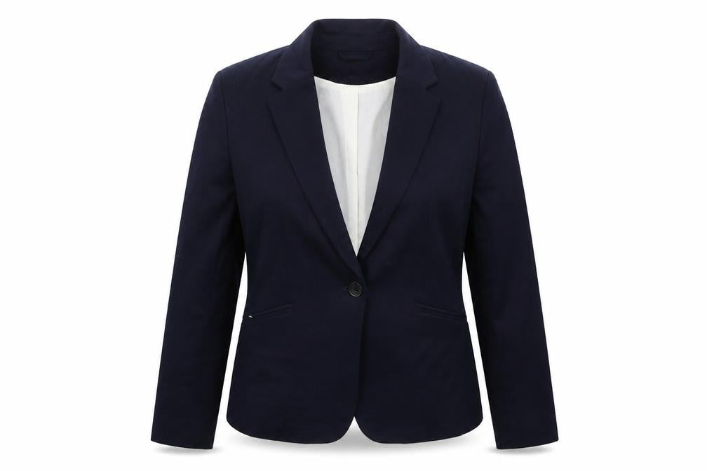 H&M Womens Blue  Polyester Jacket Suit Jacket Size 12