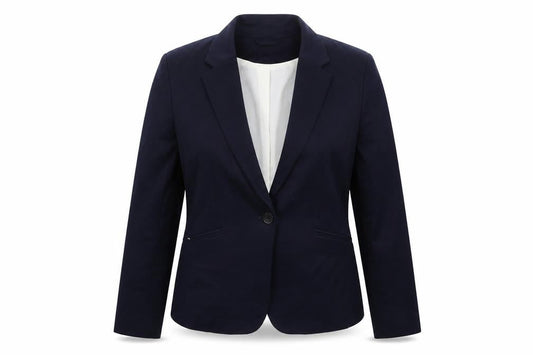 H&M Womens Blue  Polyester Jacket Suit Jacket Size 12