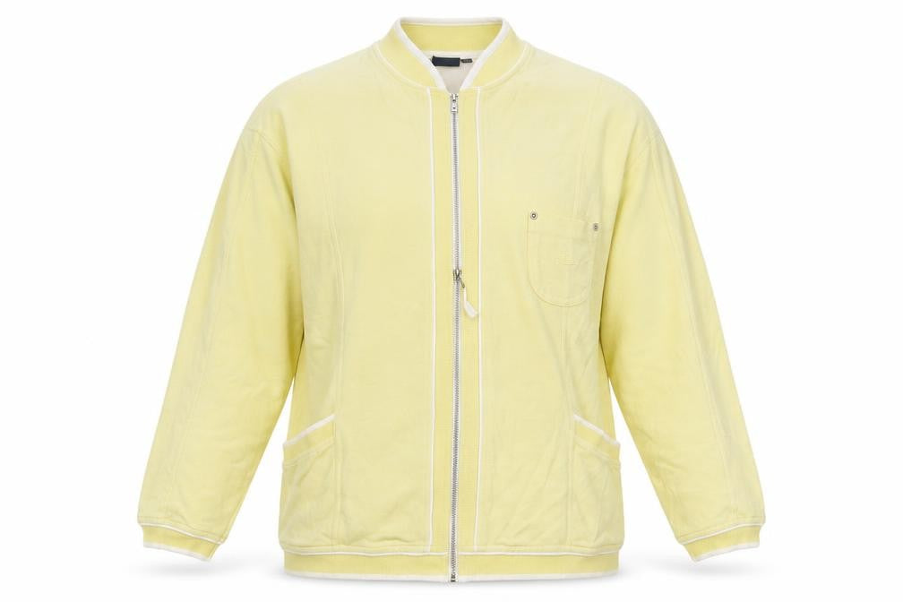 DASH Womens Yellow  Cotton Full Zip Sweatshirt Size 16  Zip