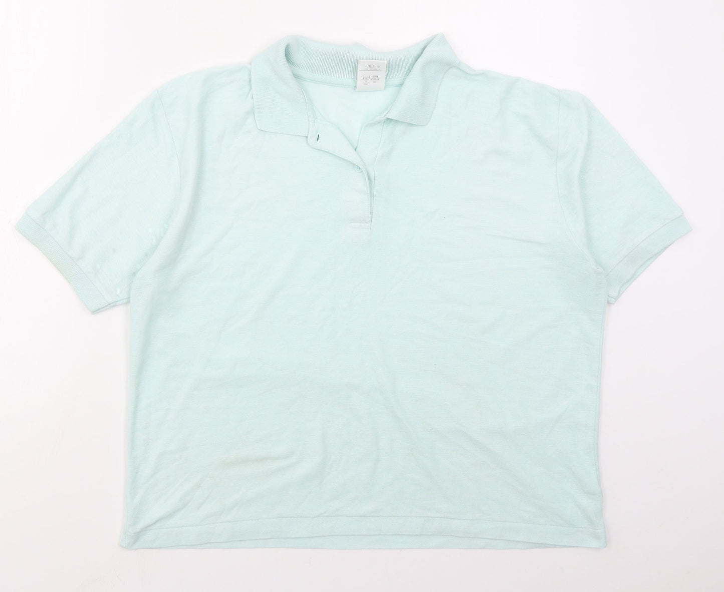 Littlewoods Womens Green  Polyester Basic Polo Size 18 Collared