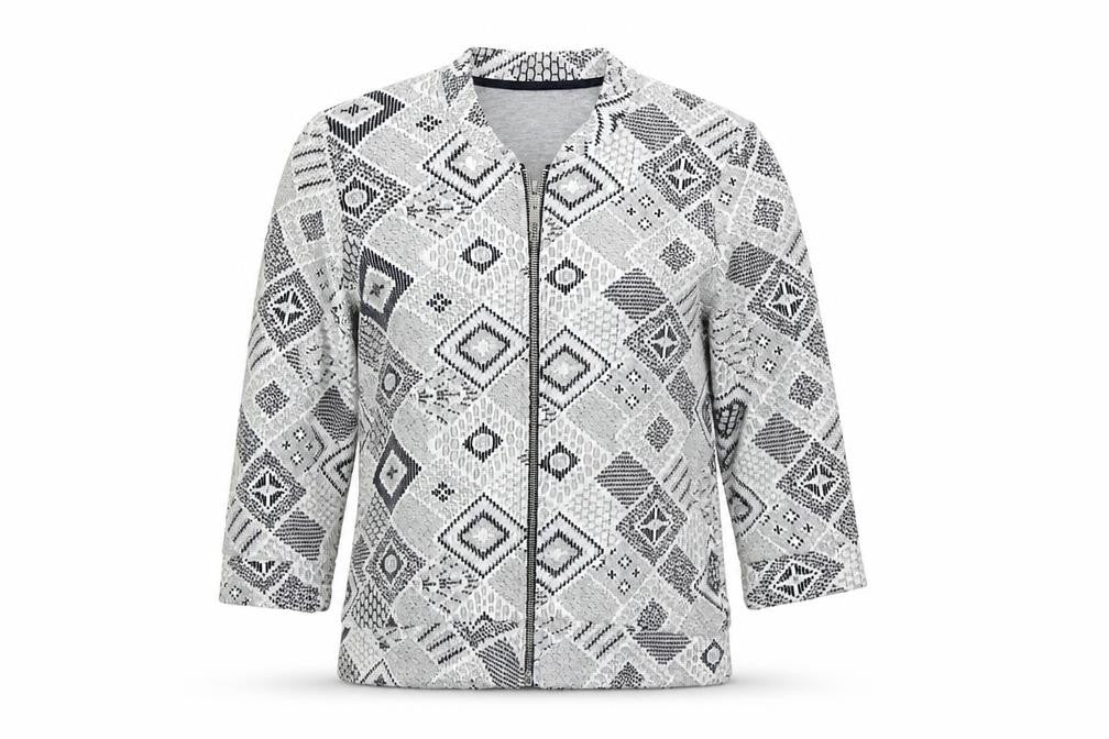 River Island Womens Grey Animal Print  Jacket  Size 8  Zip
