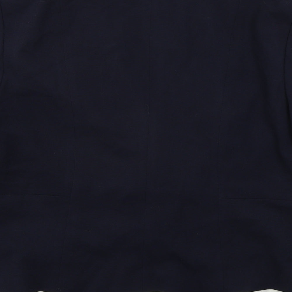 Marks and Spencer Womens Blue  Polyester Jacket Suit Jacket Size 14