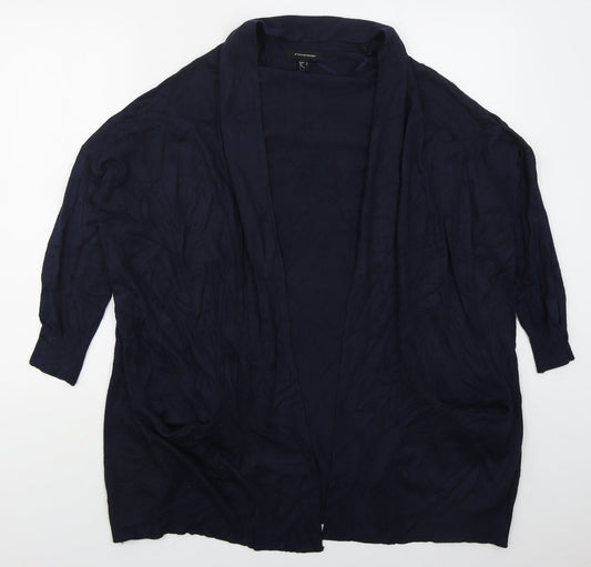 Atmosphere Womens Blue V-Neck  Viscose Cardigan Jumper Size 12