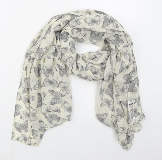 Dunnes Womens Ivory  Polyester  Scarf    - Butterflies