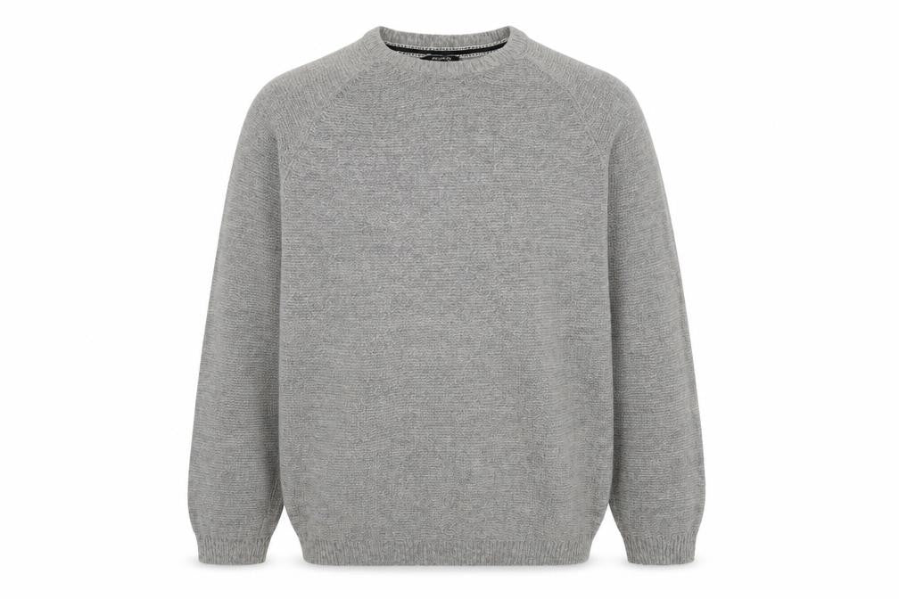 Pepeco Mens Grey Round Neck  Acrylic Pullover Jumper Size XL