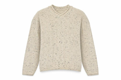 Sam Store  Womens Beige V-Neck   Pullover Jumper Size S   - Material Mixed Fibre