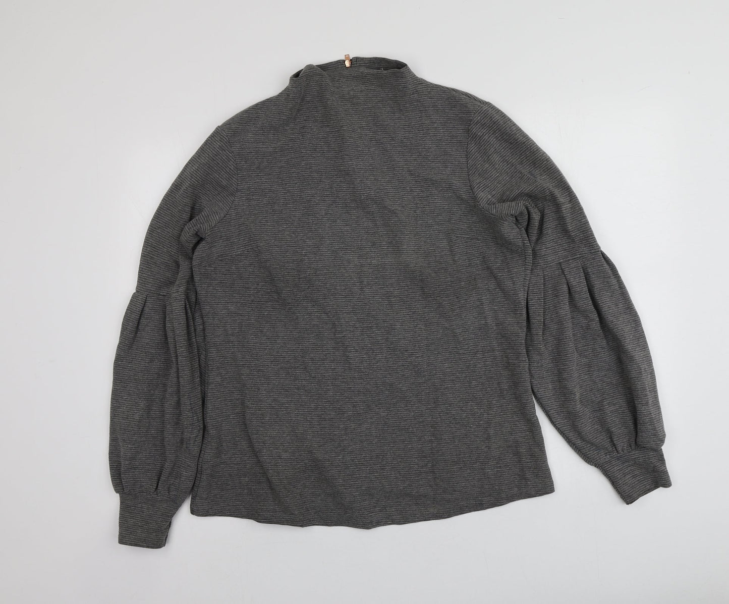 Savannah Miller Womens Grey High Neck  Polyester Pullover Jumper Size 16