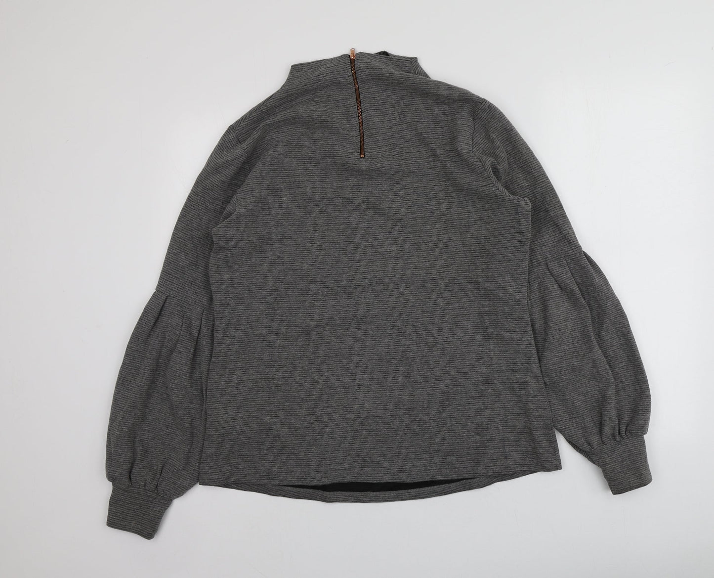 Savannah Miller Womens Grey High Neck  Polyester Pullover Jumper Size 16