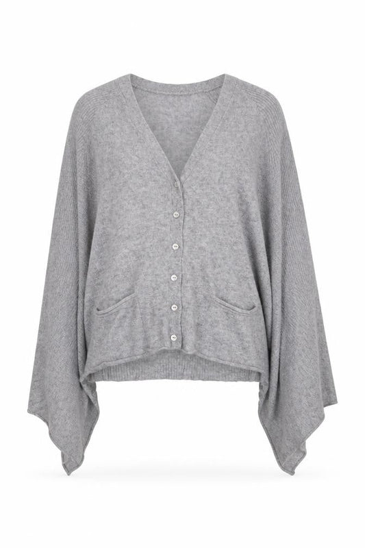 Next Womens Grey V-Neck  Nylon Cardigan Jumper Size 8
