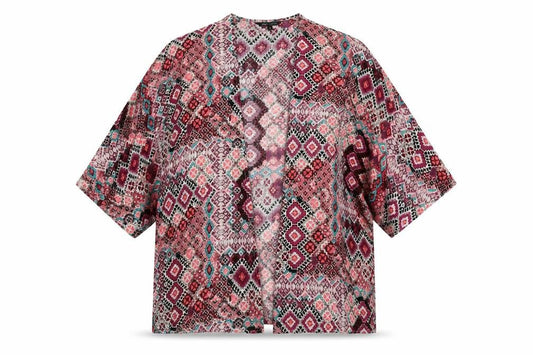 New Look Womens Multicoloured Geometric  Jacket Blazer Size 8