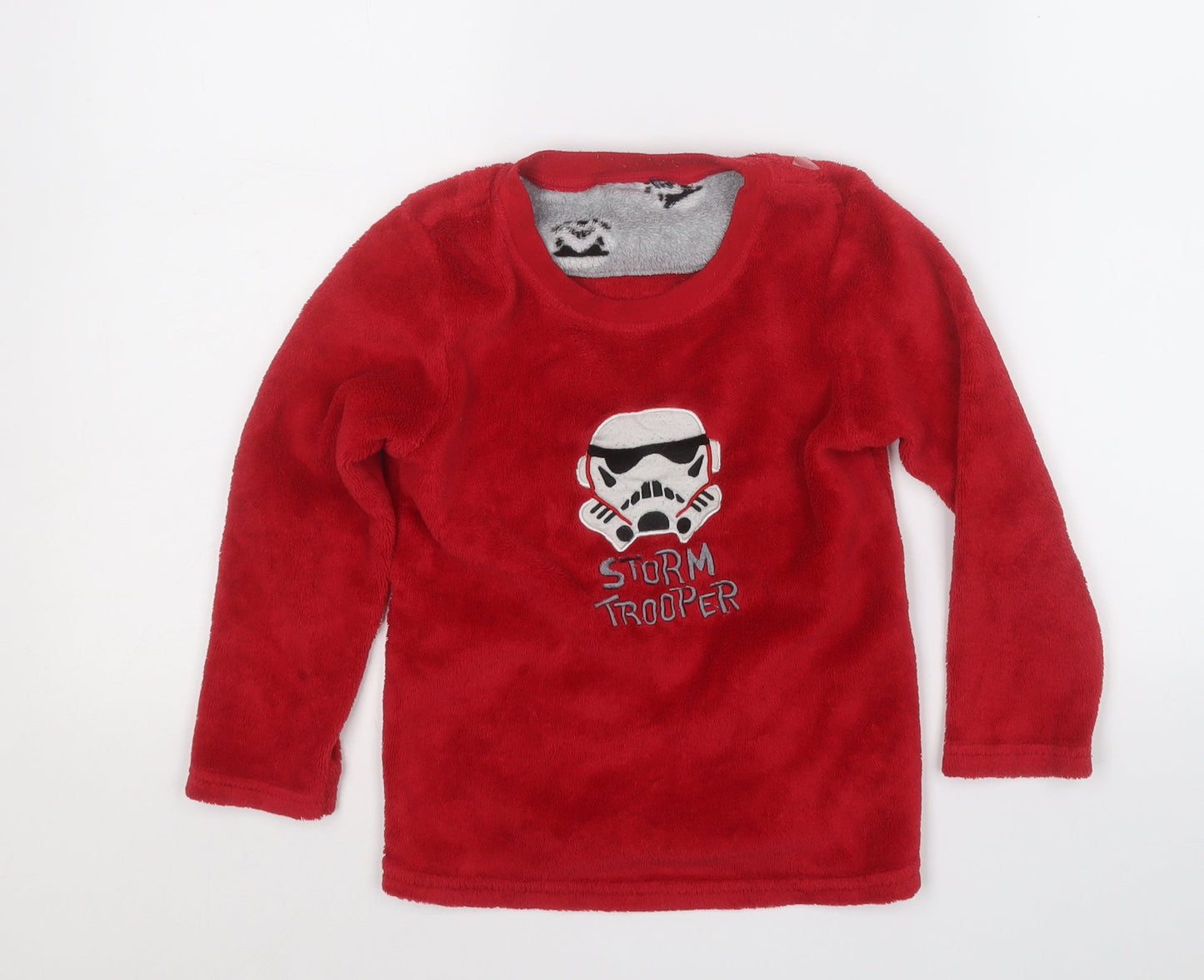 Primark Boys Red  Polyester Pullover Sweatshirt Size 10 Years   - Storm Trooper Star Wars