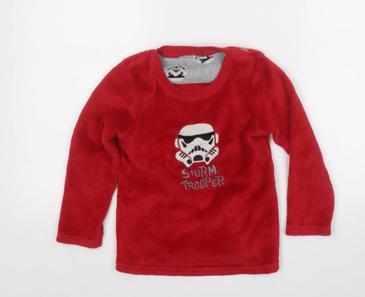 Primark Boys Red  Polyester Pullover Sweatshirt Size 10 Years   - Storm Trooper Star Wars