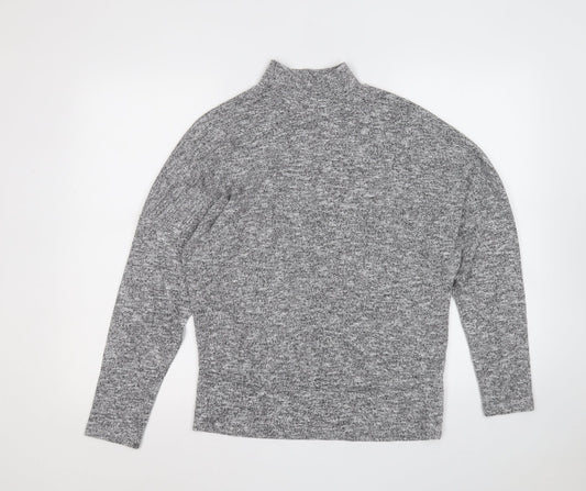 Dorothy Perkins Womens Grey Roll Neck  Polyester Pullover Jumper Size 10