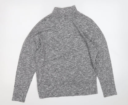 Dorothy Perkins Womens Grey Roll Neck  Polyester Pullover Jumper Size 10