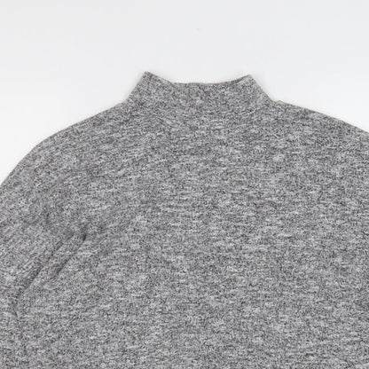 Dorothy Perkins Womens Grey Roll Neck  Polyester Pullover Jumper Size 10