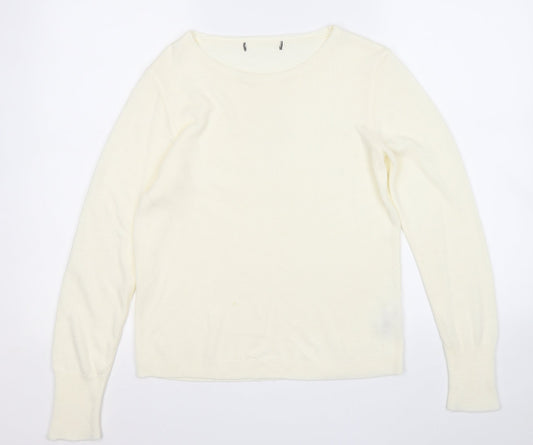 Primark Womens Yellow Round Neck  Acrylic Pullover Jumper Size S