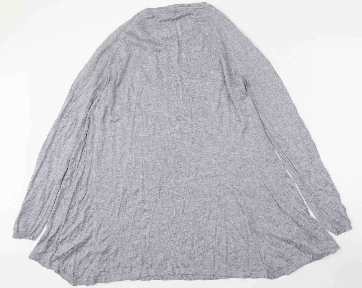 Papaya Womens Grey Round Neck  Viscose Pullover Jumper Size 16