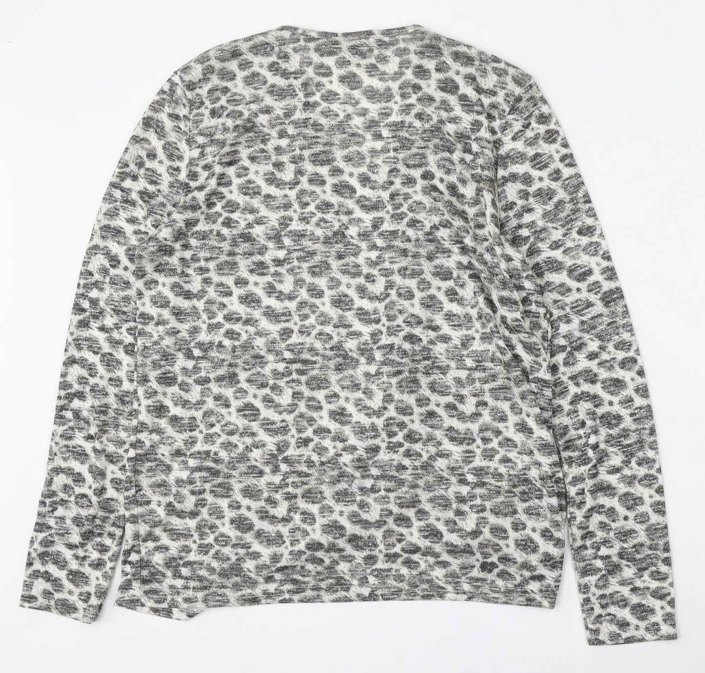 Atmosphere Womens Multicoloured V-Neck Animal Print Polyester Cardigan Jumper Size 10