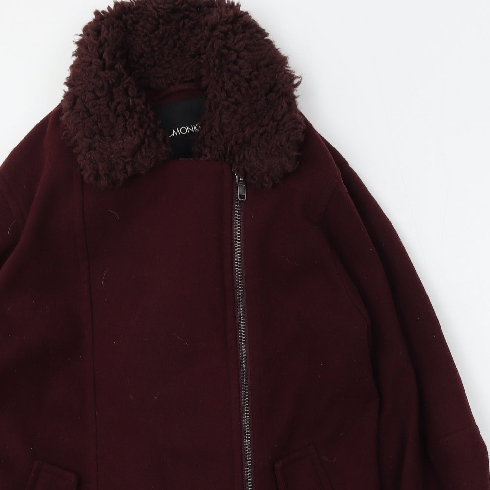 Monki Womens Red   Jacket  Size XS  Zip