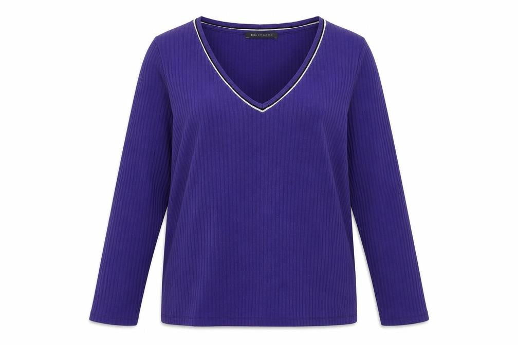 Marks & Spencer Womens Purple V-Neck  Polyester Pullover Jumper Size 12