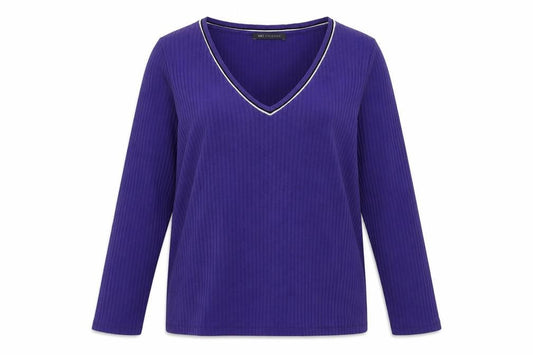 Marks & Spencer Womens Purple V-Neck  Polyester Pullover Jumper Size 12