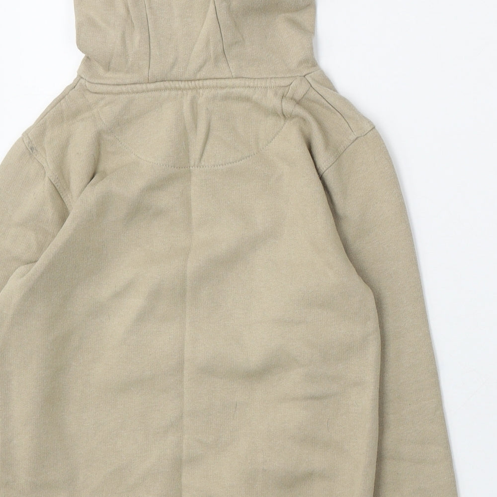 Matalan Boys Beige  Cotton Pullover Hoodie Size 7 Years
