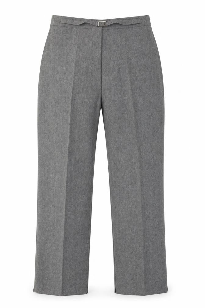 Mia Moda Womens Grey  Polyester Trousers  Size 10 L24 in Regular