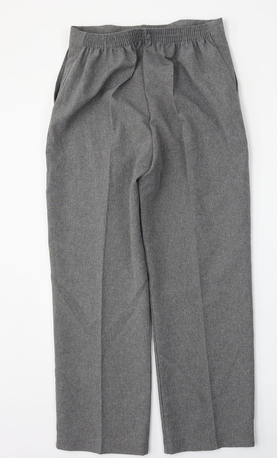 Mia Moda Womens Grey  Polyester Trousers  Size 10 L24 in Regular