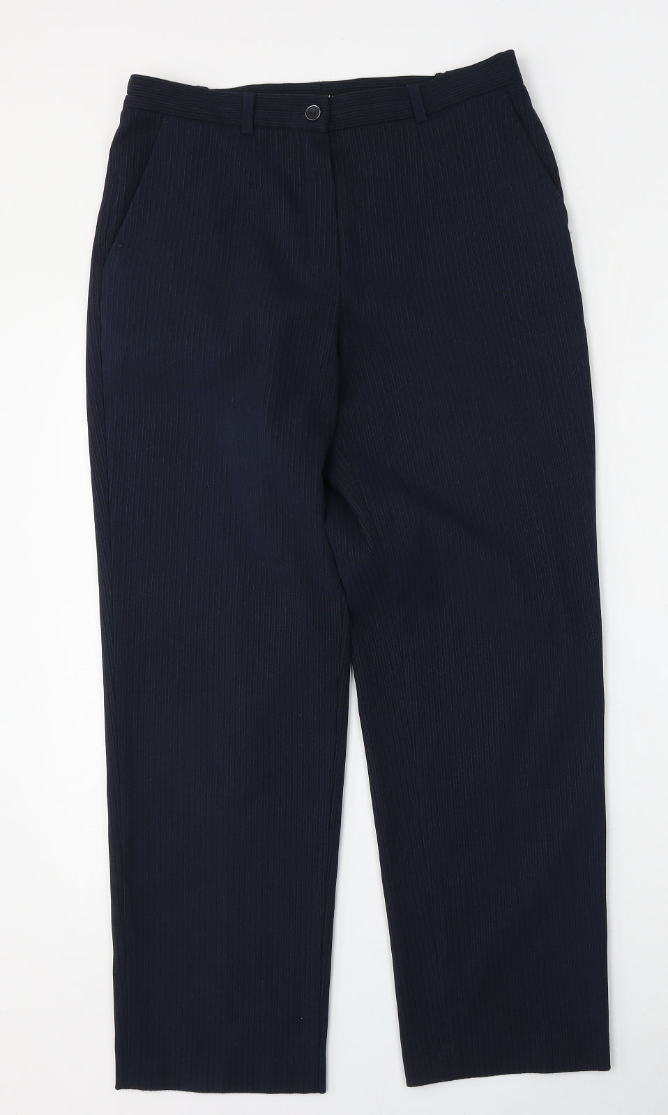 Brandtex Womens Blue  Polyester Trousers  Size 32 L28 in Regular