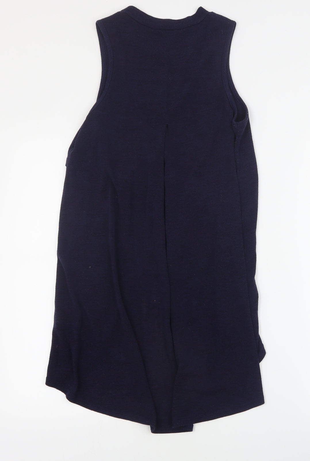 River Island Womens Blue  Polyester Basic Tank Size 10 Round Neck