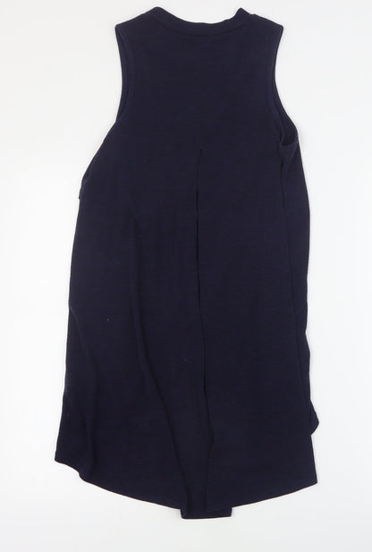 River Island Womens Blue  Polyester Basic Tank Size 10 Round Neck