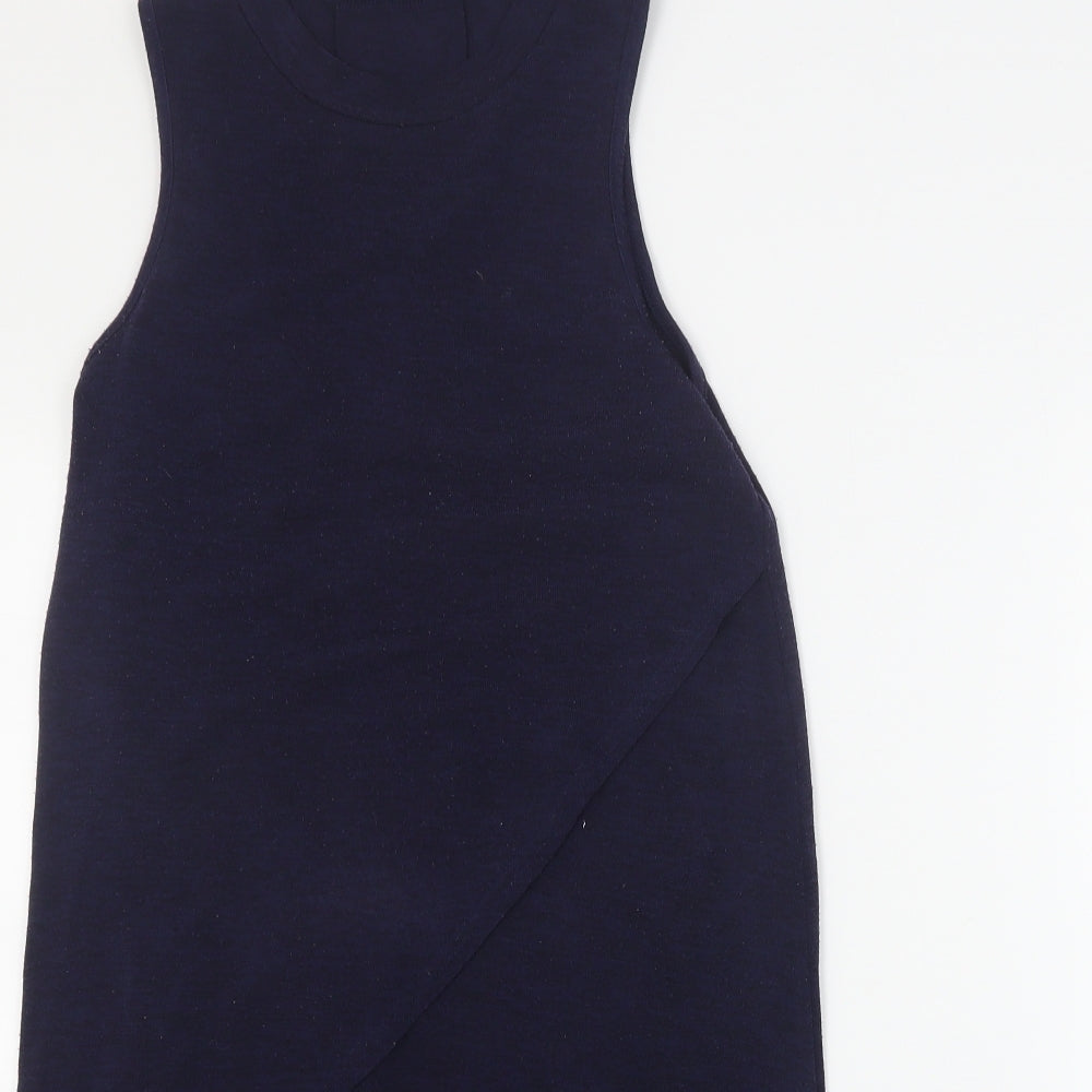 River Island Womens Blue  Polyester Basic Tank Size 10 Round Neck