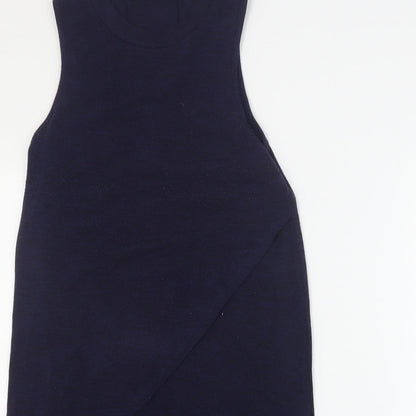 River Island Womens Blue  Polyester Basic Tank Size 10 Round Neck
