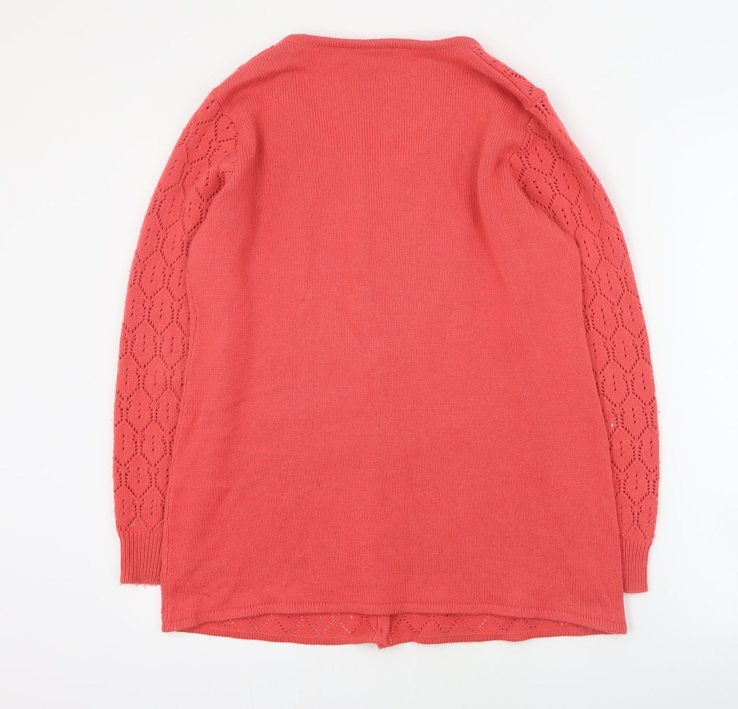 Wardrobe Womens Pink Round Neck  Acrylic Cardigan Jumper Size 12