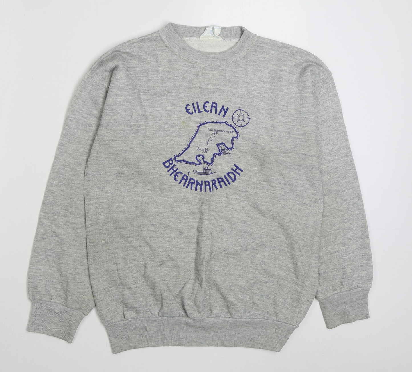 Blue Elliot Womens Grey  Acrylic Pullover Sweatshirt Size L  Pullover