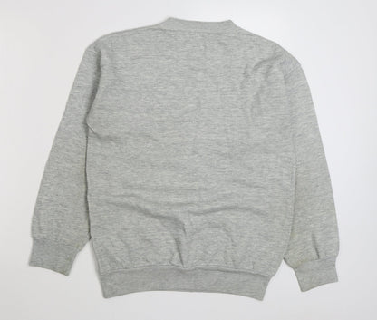 Blue Elliot Womens Grey  Acrylic Pullover Sweatshirt Size L  Pullover