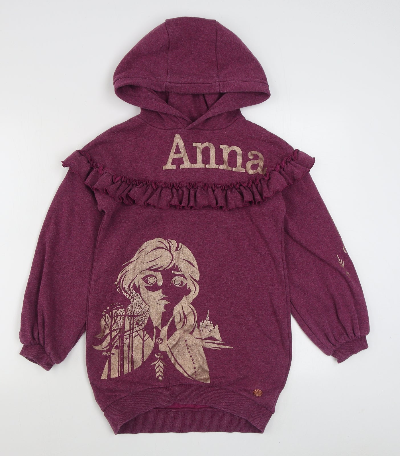 Sports Direct Girls Purple  Cotton Pullover Hoodie Size 9-10 Years  Pullover - Frozen