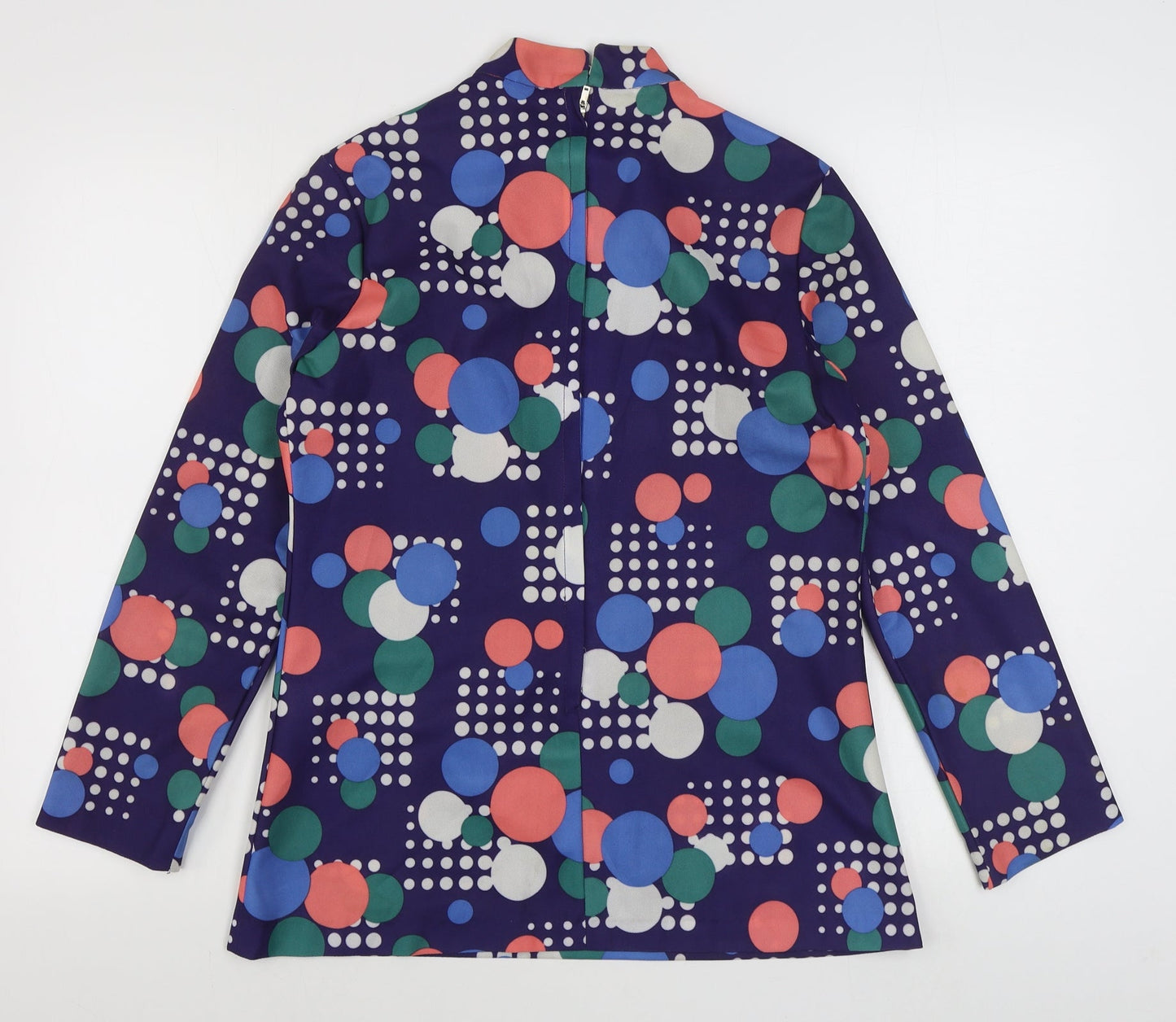 Dabra Wear Womens Multicoloured Polka Dot Nylon Basic Blouse Size 10 Henley
