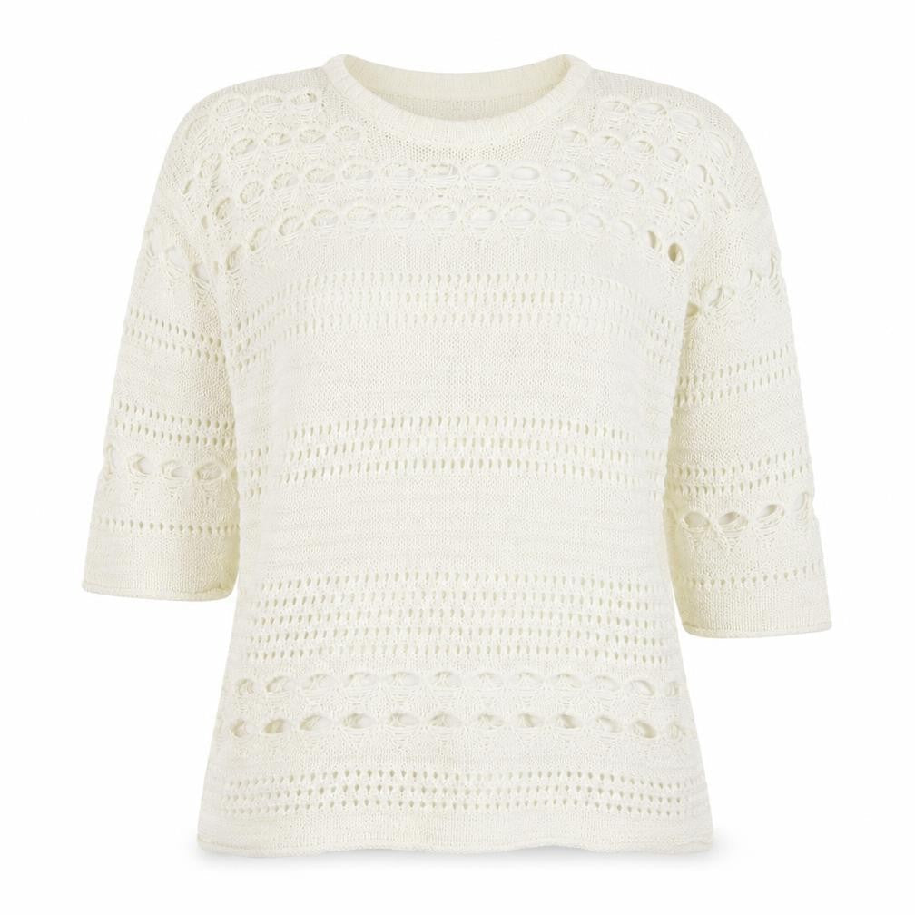 NEXT Womens White Round Neck  Acrylic Pullover Jumper Size M