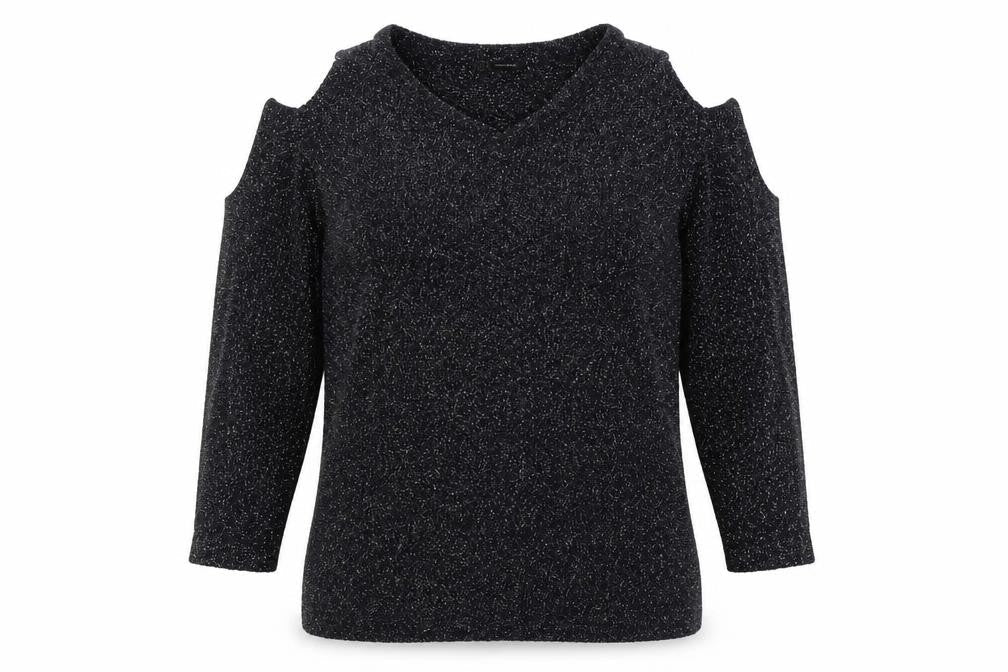 Body Flirt Womens Grey V-Neck  Polyester Pullover Jumper Size L
