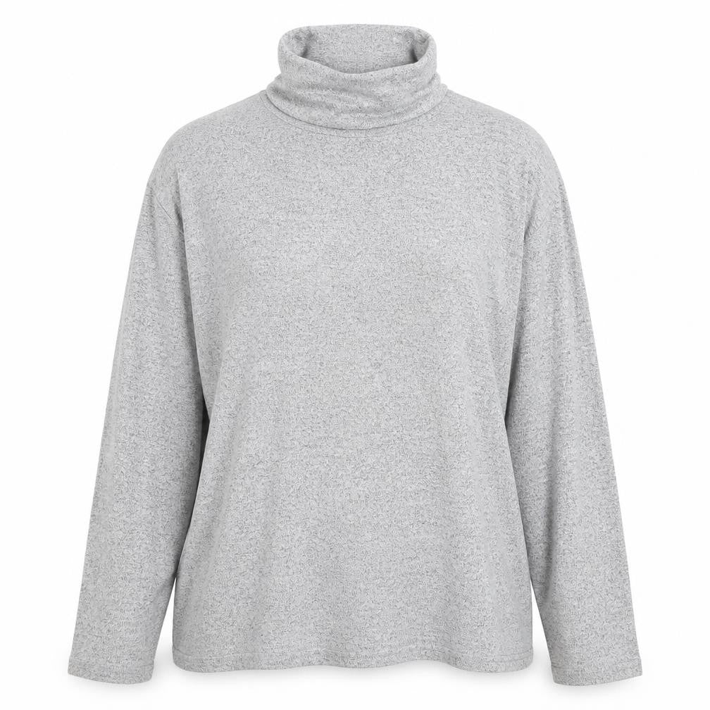 Deane & White Womens Grey High Neck  Rayon Pullover Jumper Size M