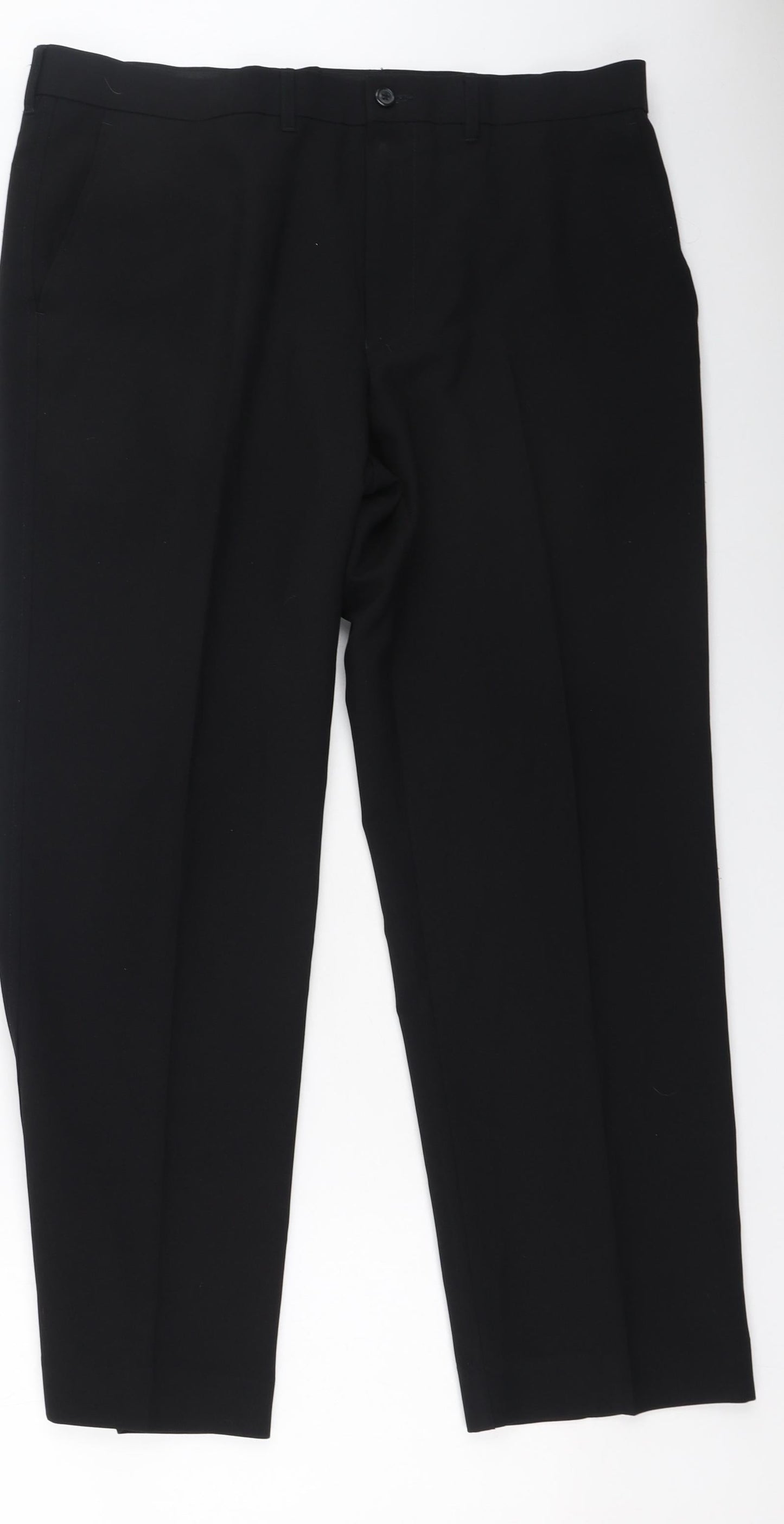 Marks and Spencer Womens Black  Polyester Trousers  Size 36 L29 in Regular