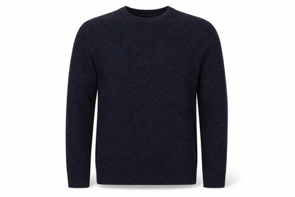 FSBN Mens Blue Round Neck  Polyester Pullover Jumper Size L