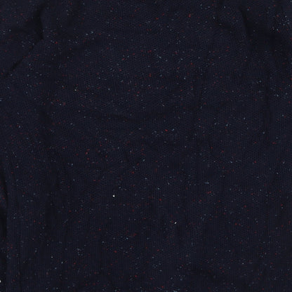 FSBN Mens Blue Round Neck  Polyester Pullover Jumper Size L