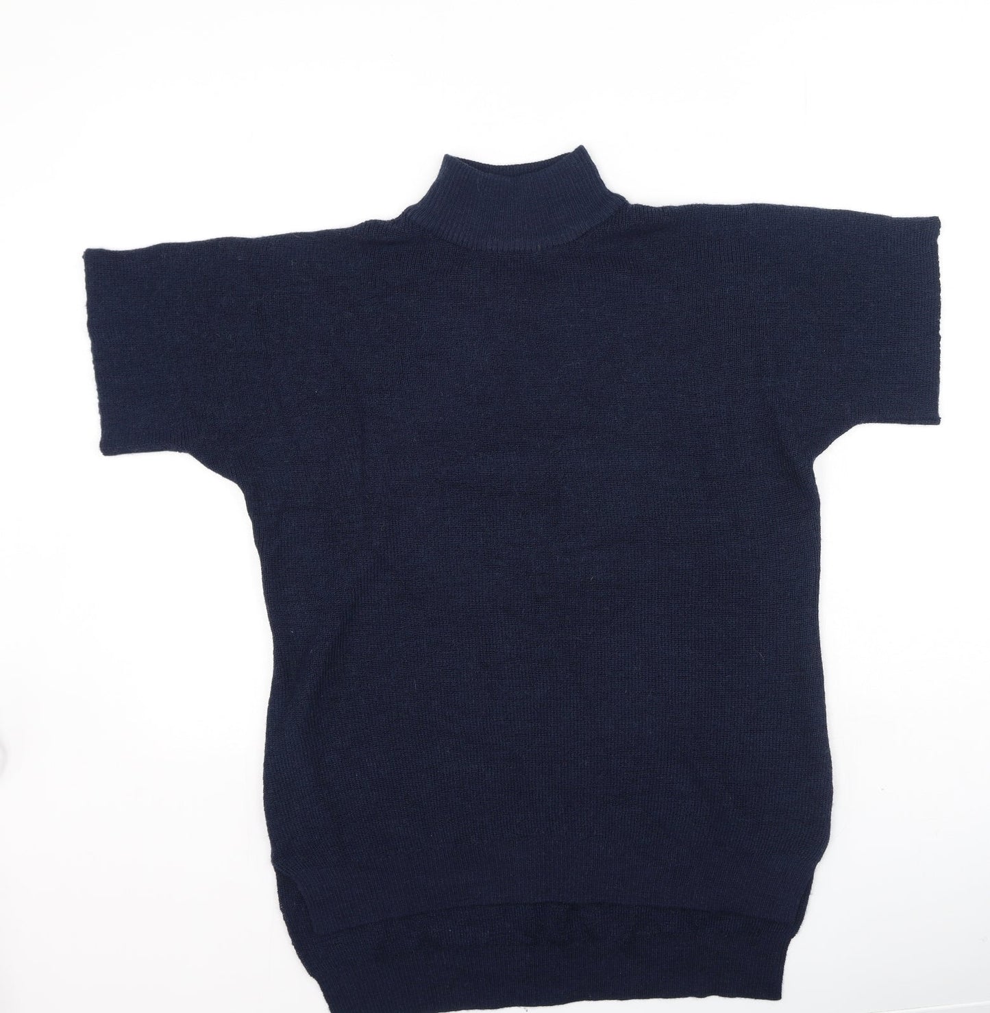 Very  Womens Blue High Neck  Acrylic Pullover Jumper Size 8