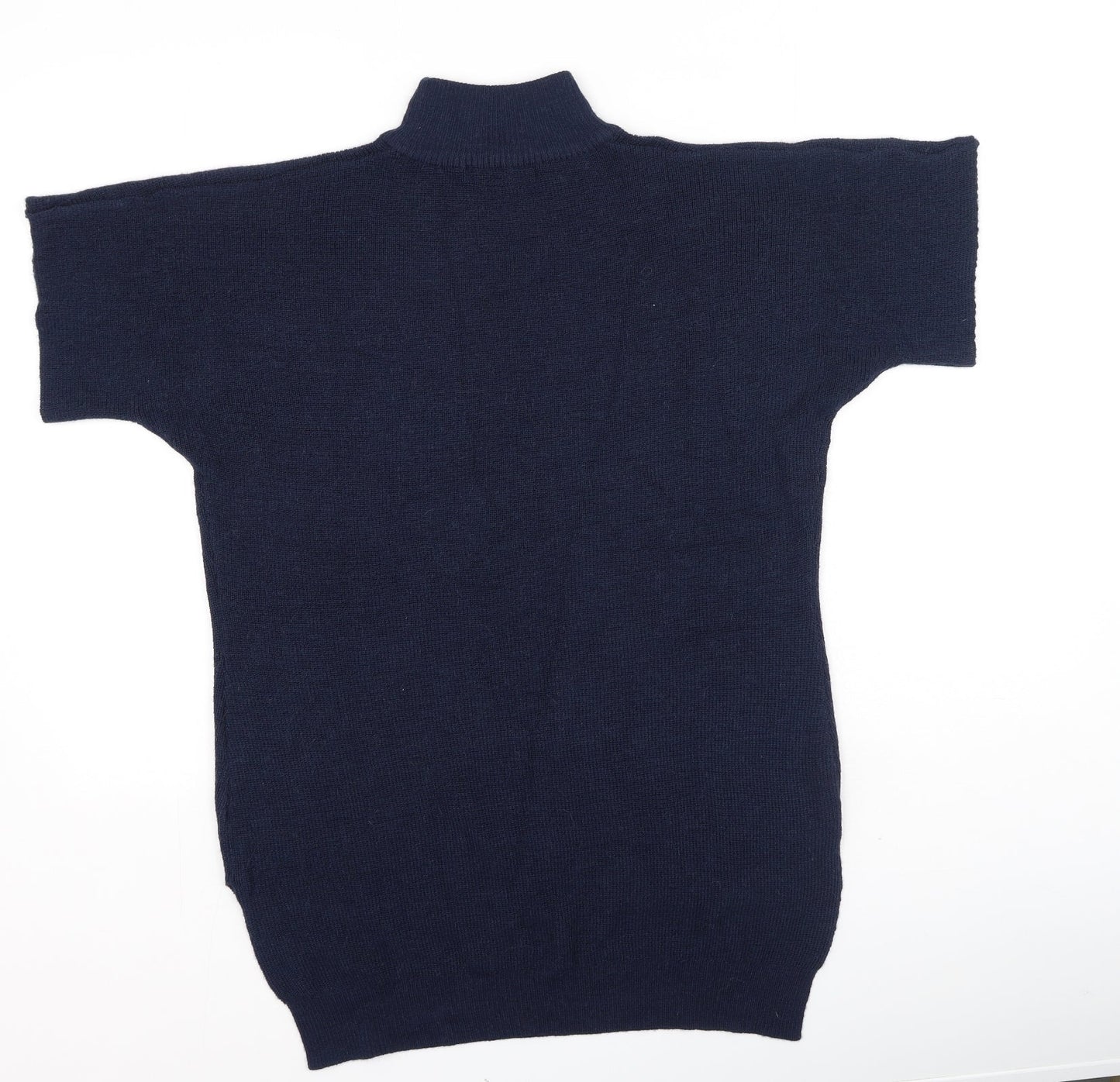 Very  Womens Blue High Neck  Acrylic Pullover Jumper Size 8