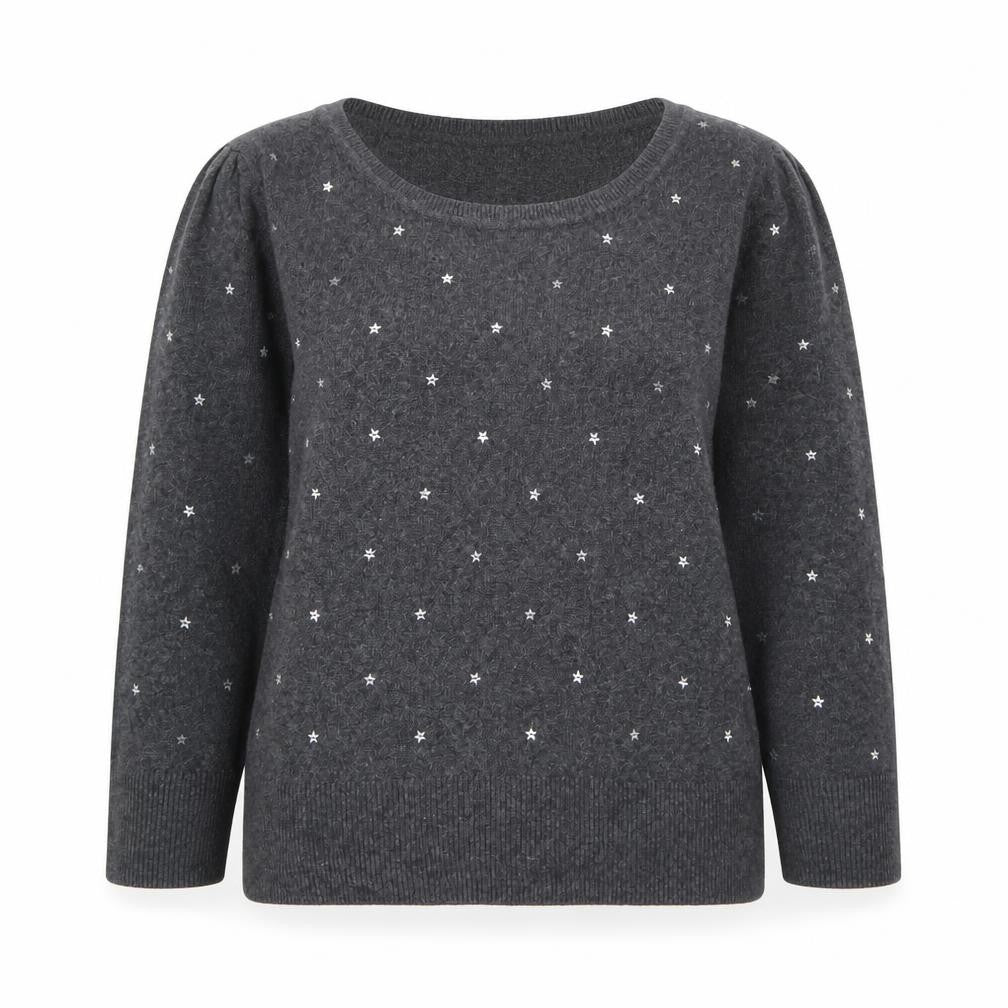 Monsoon Womens Grey  Cotton Pullover Sweatshirt Size M