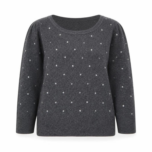Monsoon Womens Grey  Cotton Pullover Sweatshirt Size M